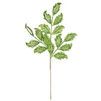 Vickerman 22" Lime Glitter Mistletoe Leaf Spray (12 pack)