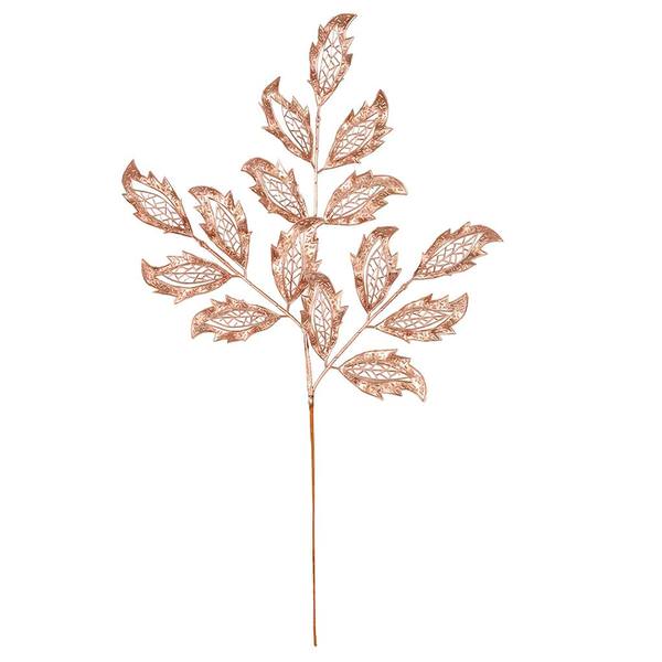 22" Cafe Latte Matte Mistletoe Leaf Spray (12 pack)
