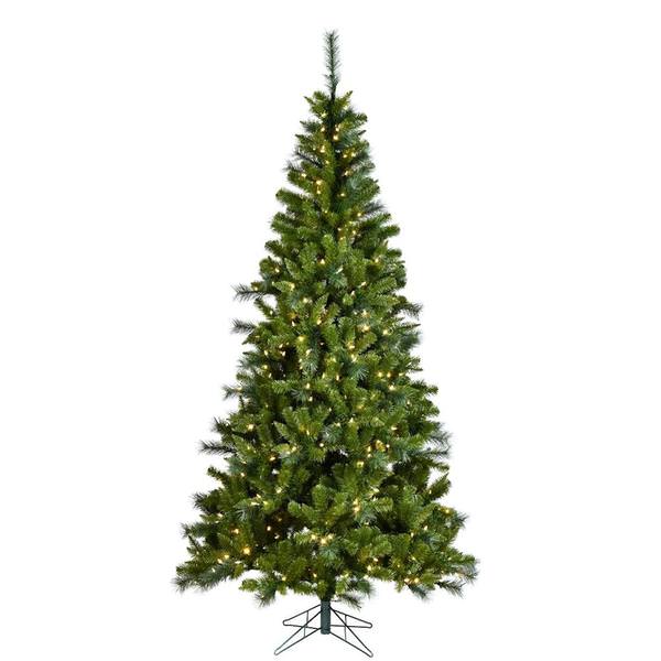 9' x 60" Artificial Malvern Mixed Pine Tree 950 Warm White LED Lights