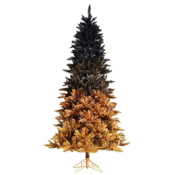 12' x 75" Black Gold Ombre