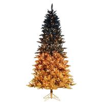 Vickerman 12' x 75" Black Gold Ombre 1850 Clear Miniature Lights
