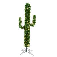 Vickerman 7.5' Cactus Pine Tree 500 Warm White LED Lights
