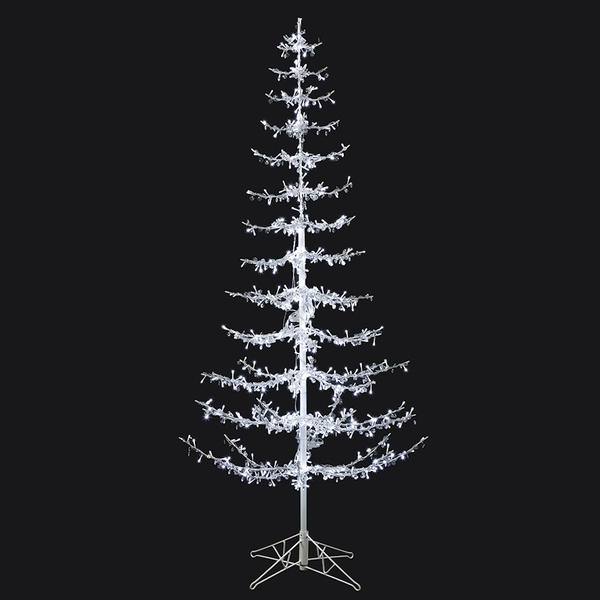 4' x 20" Crystal Drop Tree 250 Pure White LED Lights