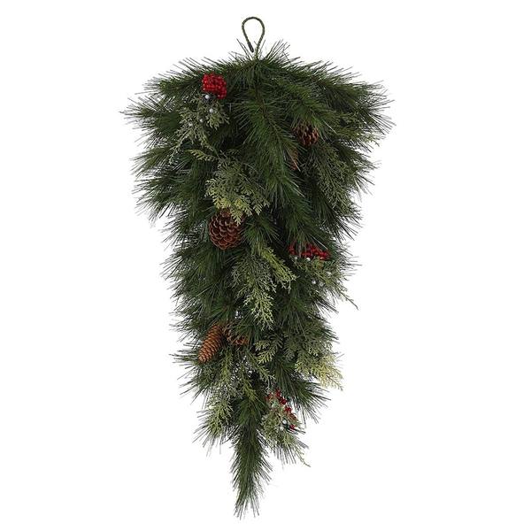 32" Artificial Grove Mixed Pine Teardrop