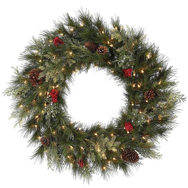 30" Artificial Grove Berry Mixed Pine 100 Clear Lights