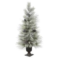 Vickerman 4' x 20" Artificial Flocked Troy Pine 400 Multi-Color LED Lights