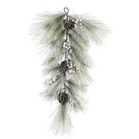 Vickerman 32" Artificial Flocked Troy Pine Teardrop