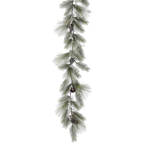 9' x 14" Artificial Flocked Troy Garland