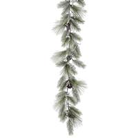 Vickerman 9' x 14" Artificial Flocked Troy Garland