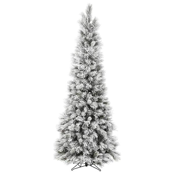 5' x 23" Artificial Flocked Ames Pencil Pine