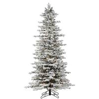 Vickerman 7.5' x 52" Artificial Flocked Tilden Spruce 650 Warm White LED Lights