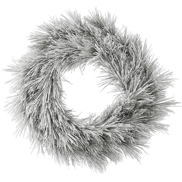 36" Artificial Flocked Alder Needle Pine Wreath