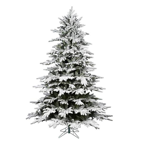 7.5' x 62" Artificial Flocked Kamas Fraiser Fir