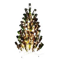 Vickerman 4' x 30" White Stand Wine Bottle Tree 200 Clear Miniature Lights