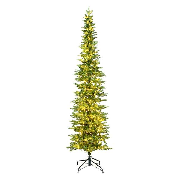 12' x 45" Artificial Compton Pole Pine 2250 Warm White Low Voltage LED Lights