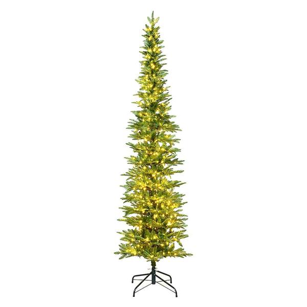 10' x 36" Artificial Compton Pole Pine 550 Warm White LED Lights