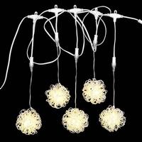 Vickerman 100 Light 8' White Wire Warm White Vine Ball Icicle LED Light String