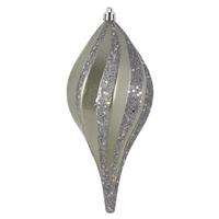 View 8" Limestone Candy Glitter Swirl Drop Ornament