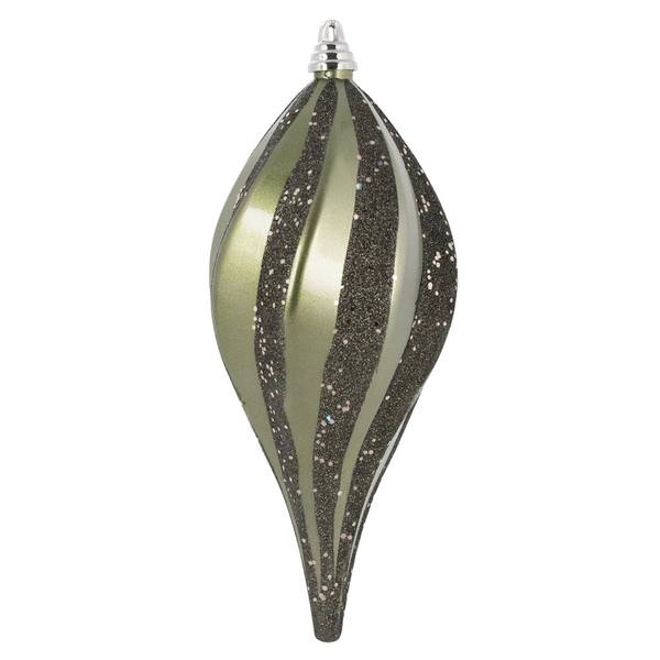 8" Wrought Iron Candy Glitter Swirl Drop Ornament
