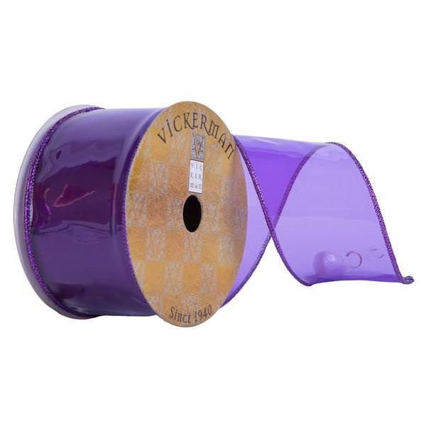 2.5"x30' Purple Transparent PVC Ribbon
