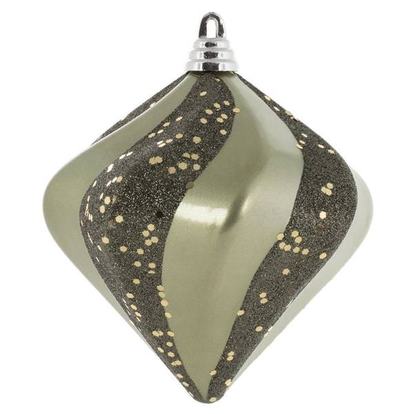 6" Wrought Iron Candy Glitter Swirl Diamond Ornament