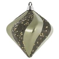 Vickerman 6" Wrought Iron Candy Glitter Swirl Diamond Ornament