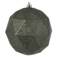 Vickerman 6" Wrought Iron Glitter Geometric Ball Ornament (4 pack)