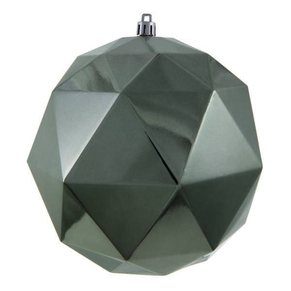 6" Wrought Iron Shiny Geometric Ball Ornament (4 pack)