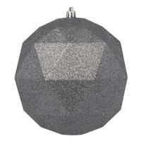 Vickerman 4.75" Limestone Glitter Geometric Ball Ornament (4 pack)