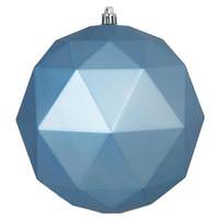 Vickerman 6" Periwinkle Matte Geometric Ball Ornament (4 pack)