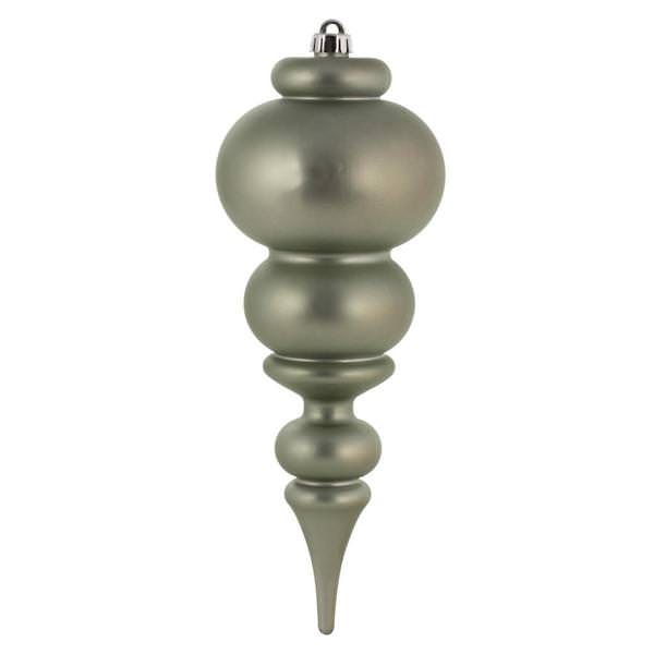14" Wrought Iron Matte Finial Ornament