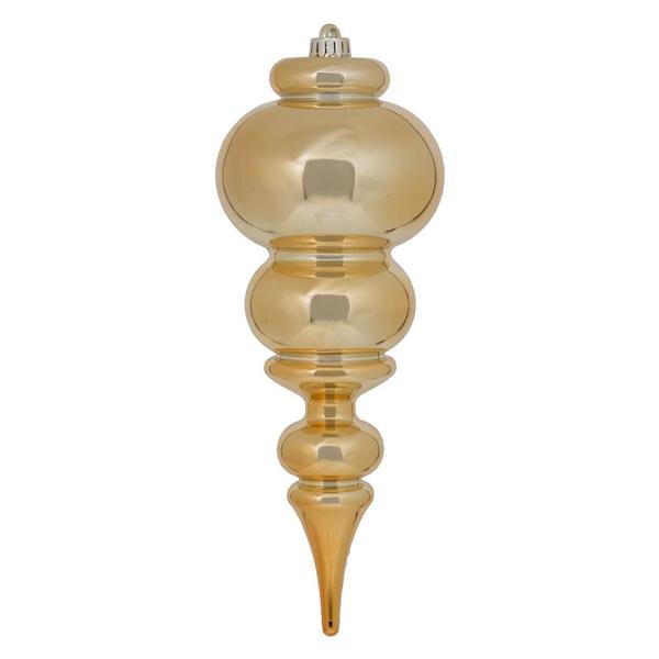 14" Copper Gold Shiny Finial Ornament