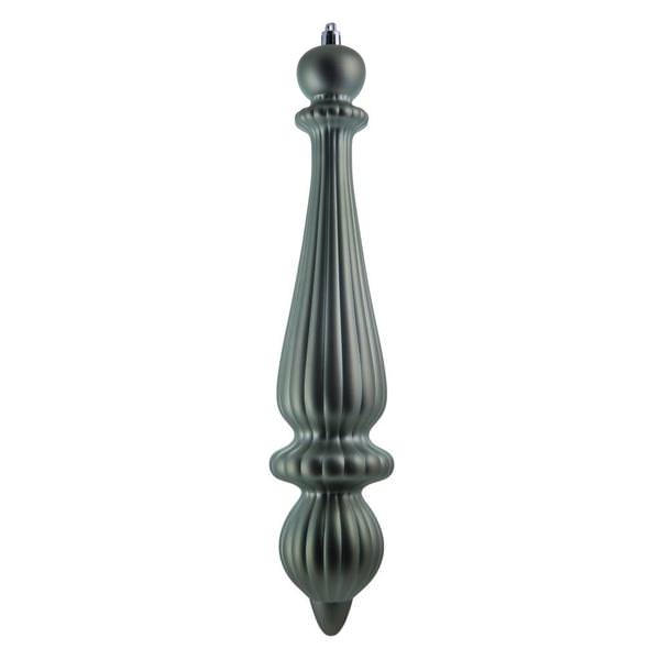 14" Wrought Iron Matte Finial Drop Ornament