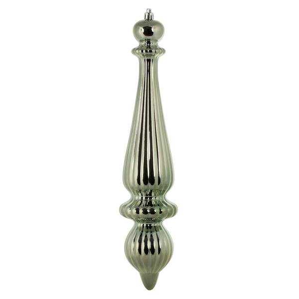 14" Wrought Iron Shiny Finial Drop Ornament
