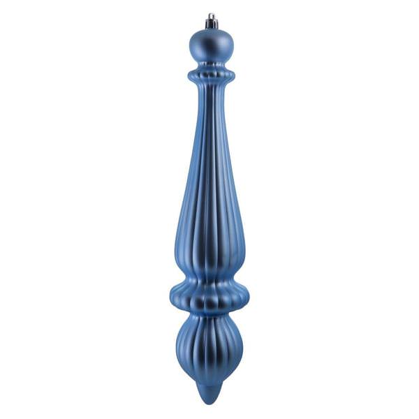 14" Periwinkle Matte Finial Drop Ornament