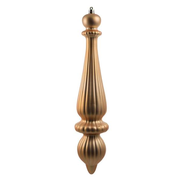 14" Copper Gold Matte Finial Drop Ornament (2 pack)