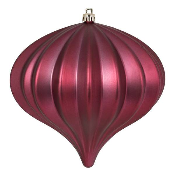 5.7" Berry Red Matte Onion Ornament (3 pack)