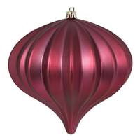 Vickerman 5.7" Berry Red Matte Onion Ornament (3 pack)