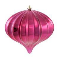 View 5.7" Berry Red Shiny Onion Ornament (3 pack)
