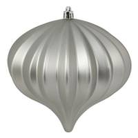 Vickerman 5.7" Limestone Matte Onion Ornament (3 pack)