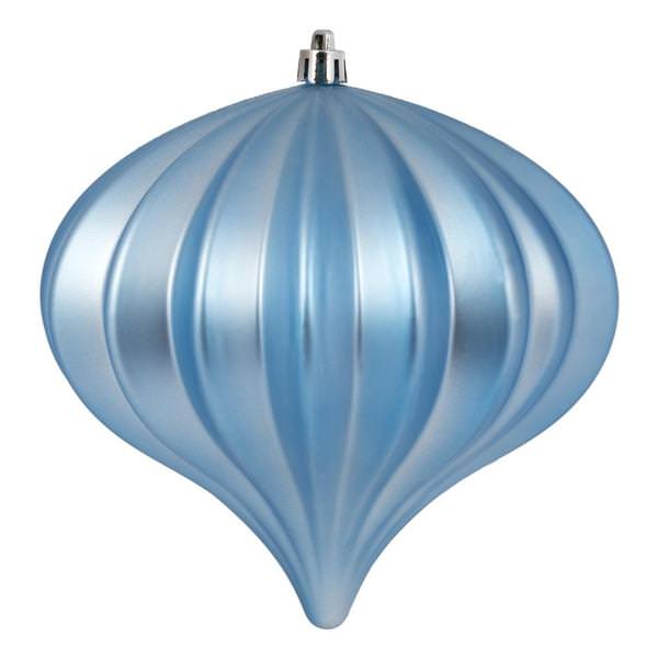 5.7" Periwinkle Matte Onion Ornament (3 pack)