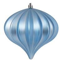 Vickerman 5.7" Periwinkle Matte Onion Ornament (3 pack)