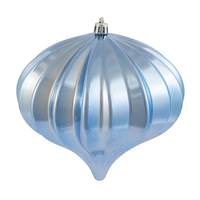 Vickerman 5.7" Periwinkle Shiny Onion Ornament (3 pack)