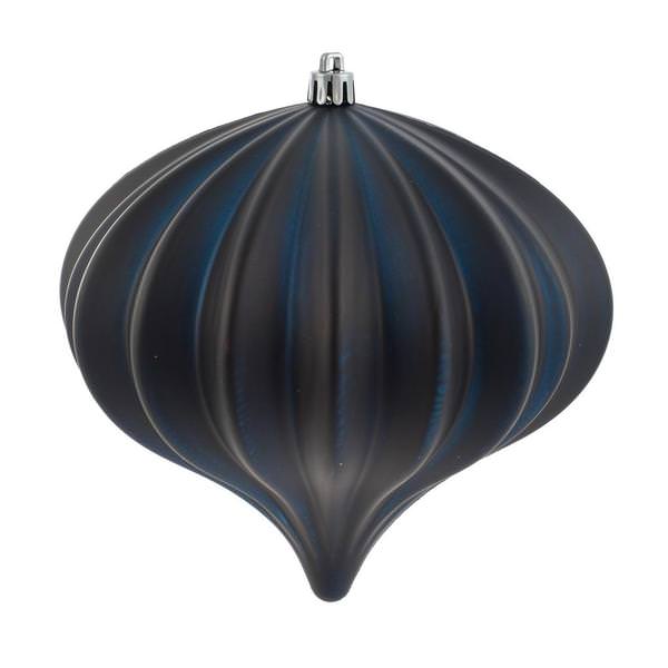 5.7" Midnight Blue Matte Onion Ornament (3 pack)