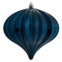 Vickerman 5.7" Midnight Blue Shiny Onion Ornament (3 pack)