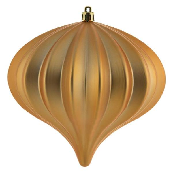 5.7" Copper Gold Matte Onion Ornament (3 pack)