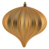 Vickerman 5.7" Copper Gold Matte Onion Ornament (3 pack)