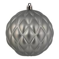 Vickerman 4" Limestone Matte Round Pine Cone Ornament (6 pack)