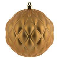 Vickerman 4" Copper Gold Matte Round Pine Cone Ornament (6 pack)