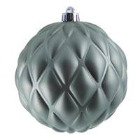 Vickerman 6" Wrought Iron Matte Round Pine Cone Ornament (4 pack)